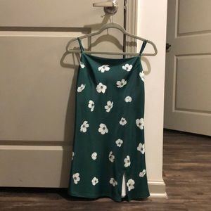 Princess Polly Green Flower Dress